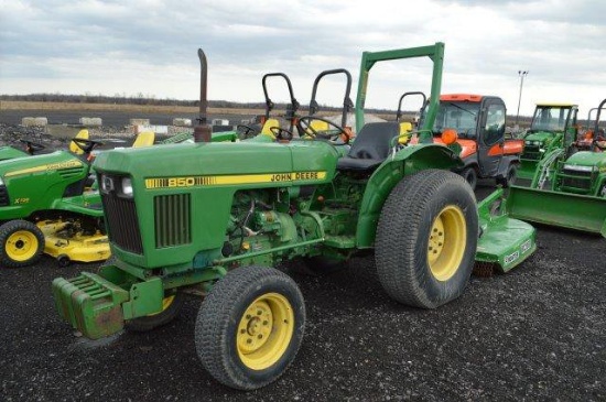 JD 850 W/4,487 HRS, 2WD, FRONT WEIGHTS, DIESEL, PTO,