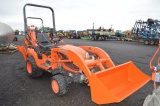 KUBOTA BX25 W/ LA240 LOADER, W/ BT601 BACKHOE, HYD, 4WD, 1,143 HRS