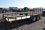 2010 BIG TEX 50LA 18' BUMPER TRAILER W/RAMP