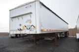 88 WILSON 45' HOPPER TRAILER, GRAIN ROLL TARP, SPRING SUSPENSION