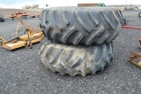 SET OF 24.6-30 TIRES AND RIMS
