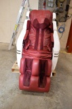 White and red Luxurious Massage chair, w/ 3D force & music