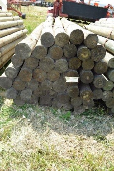 45-  5"-6" x 8' pressure treated fence posts