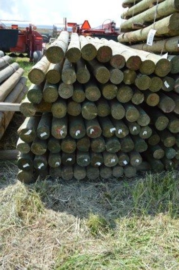 35-  4"-5" x 8' pressure treated fence posts
