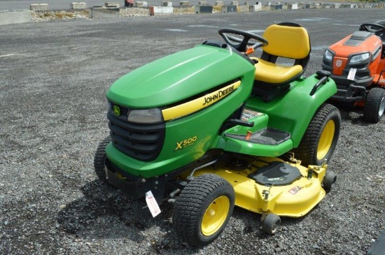 JD X500 Multi Terrain lawn mower w/ 54" Edge Extra cutting system, 307 hrs.