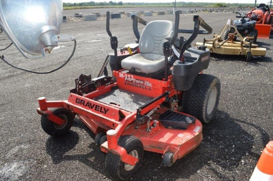 Gravely 260 commercial Pro-turn zero turn w/ 2,632 Hrs., 60'' cut