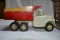 Ertl Fleetstar dump truck w/ gravel load in tipping dump box (Original)