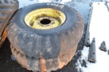 Set of 11.00-20 manure spreader tires w/ rims