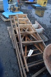 Misc. step ladders and wheelbarrows