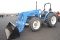 NH TN75 tractor w/ quick attach loader, 4wd, left hand reverser, 574 hrs, 3