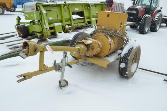 Catolight 75kw generator, 1,000 pto, transport cart, (works good)