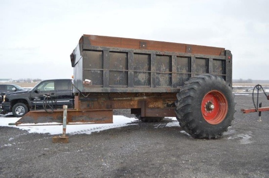 Custom 15' hyd dump trailer on Fontain bed w/ 24.5R32 tires