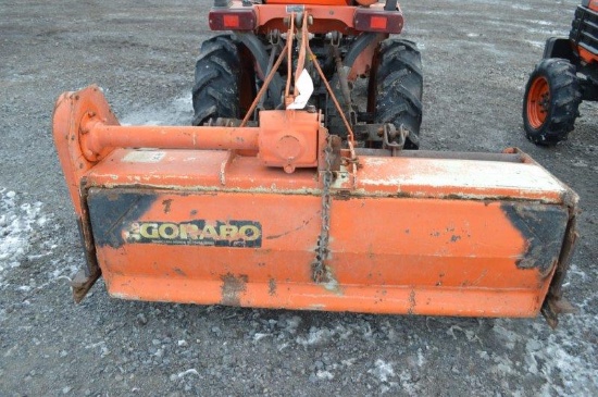 Pegoraro 763308 3pt rototiller, 4'6'' wide PTO drive