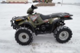 '03 Polaris Sportsman 500 High Output four wheeler w/ front winch & blade,