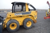 JD 320 skidloader w/ hyd. quick attach, rear weights, 12-16.5 tires