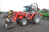 '12 Massey Ferguson 1635 tractor w/ DL120 loader, 441 hrs, power shuttle tr