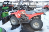 Kawasaki 400 4wheeler w/ front blade, 4wd, automatic, 1,290 hrs