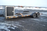 '87 Rebel trailer,20' w/ ramps,tandam axel, and cago box, VIN# CC0140RDT013