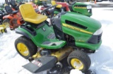 JD LA145 mower, 48'' cut, 1''-4'' cutting heights, 578.7 hrs, gas