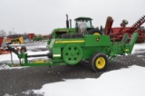 '13 JD 348 wire baler w/ quarter turn chute, wire tie, hyd tension, hyd hea