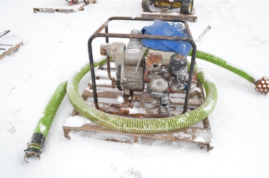 Trash pump w/ 8hp Honda & 1 length 3''x50' hose