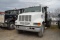 '98 International 8100 10 wheel truck w/ 26' flatbed w/ bulkhead, 320,900 m