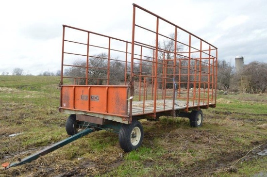 Bale King 9'x18' rack wagon w/ 8 ton gear