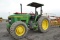 JD 7210 tractor w/ 18.4-38 rear tires, open station