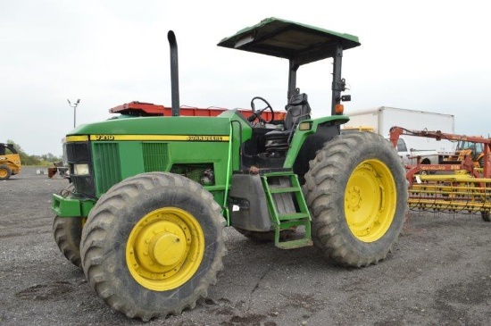 JD 7210 tractor w/ 18.4-38 rear tires, open station
