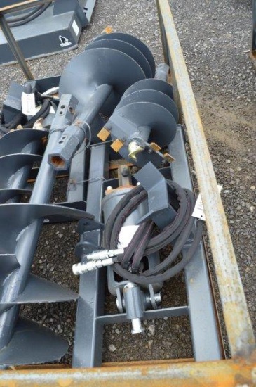 Wolverine heavy duty skid mount post hole digger w/ 18'' & 12'' bits