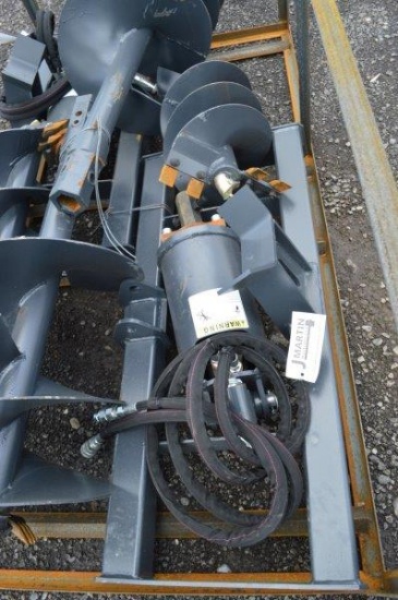 Wolverine heavy duty skid mount post hole digger w/ 18'' & 12'' bits