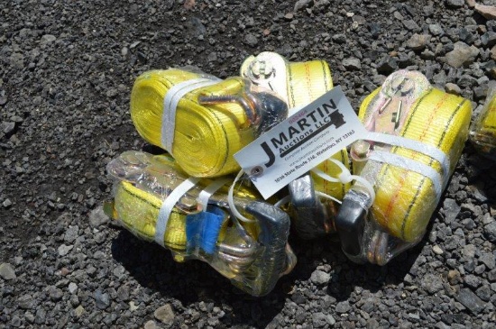 Bundle of 4 heavy duty 2''x27' ratchet straps