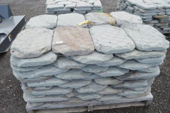 Blue mountain landscape pallet of pavers