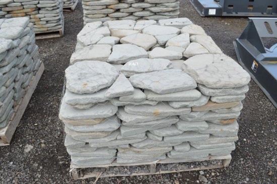 Blue mountain landscape pallet of pavers