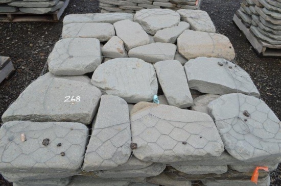 Blue mountain landscape pallet of pavers