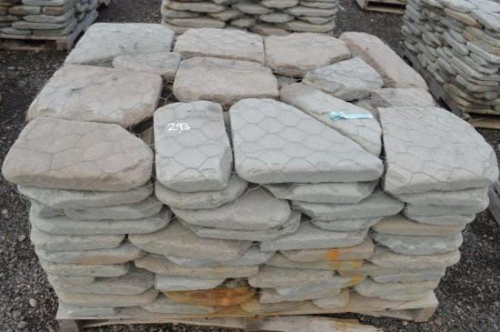 Blue mountain landscape pallet of larger pavers