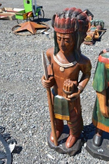 40'' teak wood Indian statue