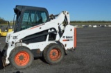 Bobcat S570  w/ 9856hrs, cab w/ no door, hyd aux, quick attach, hand and foot controls, 10-16.5 rubb