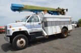 '92 GMC  C7 bucket truck w/ Top Kick fuel injection, 52' hyd-Jib boom, 32,181 miles, leather seats,