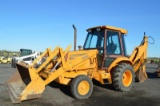 Case 580K Construction King backhoe w/ extend-a-hoe, 2wd, 4,743 hrs, 6' bucket w/ cutting edge, 22