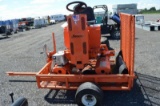 Salsco turf roller w/ trailer, 13714 hrs electric w/ charger