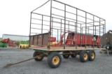 9'x18' steel hay wagon w/ tandem gear and steel deck