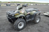 '03 Polaris Sportsman 500 High Output four wheeler w/Front Blade, 4wd, 198 hrs, gas, winch, snow plo