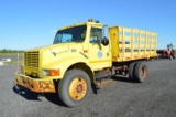 '99 Int 4700 stake body single axle truck w/184,253 miles, DT466E Diesel motor, (title) Vin# 1HTSCAA