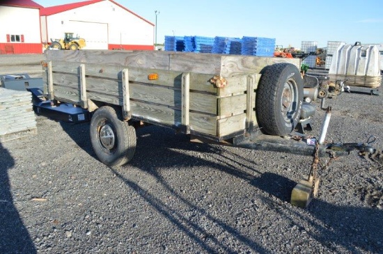10' homemade trailer w/ wooden sides & spare tire (no registration)