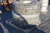 315/80R25.5 truck tires w/ rims