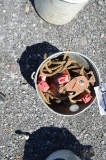 bucket of fence supplies