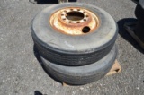 6- 11R 22.5 tires on rims