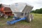 Doyle fertilizer spreader w/ Agri Cover roll tarp, tandem axle, hyd drive, twin spinner, 19L-16.1SL