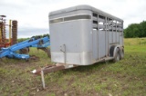 16' bumper hitch cattle trailer w/ tandem axle